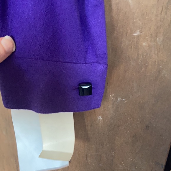 Vintage purple office jacket with shoulder pads petite - Picture 6 of 14